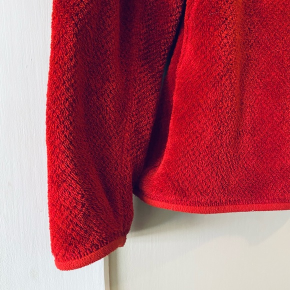 Fuzzy red Patagonia pullover synchilla sweater L - Picture 6 of 8